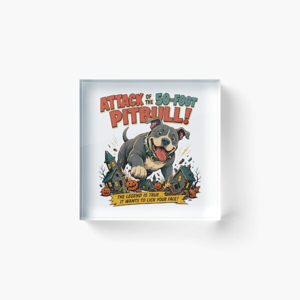 Item preview, Giant Pitbull Puppy Monster Halloween Movie Parody designed and sold by chattsuede.
