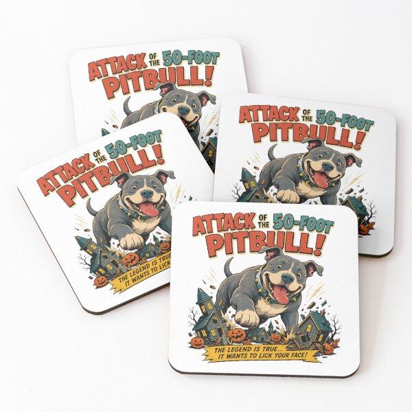 Item preview, Giant Pitbull Puppy Monster Halloween Movie Parody designed and sold by chattsuede.