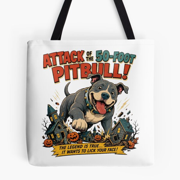 Item preview, Giant Pitbull Puppy Monster Halloween Movie Parody designed and sold by chattsuede.