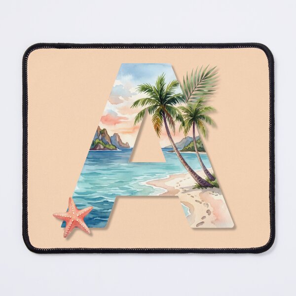 Item preview, Coastal Initial A Monogram Ocean Beach Personalized Design designed and sold by Sea Gem.