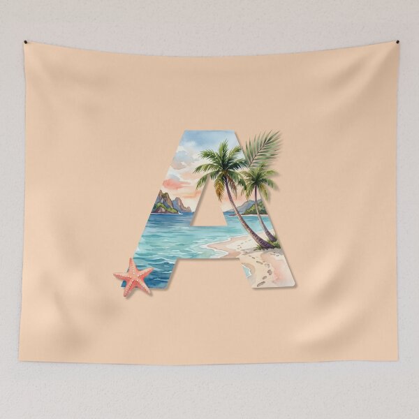 Item preview, Coastal Initial A Monogram Ocean Beach Personalized Design designed and sold by Sea Gem.