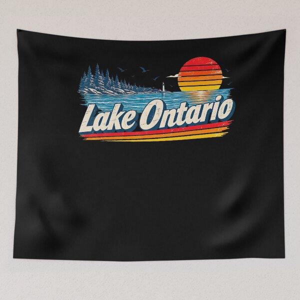 Item preview, Retro Lake Ontario Vintage Lakeside Design designed and sold by Khescoiu.