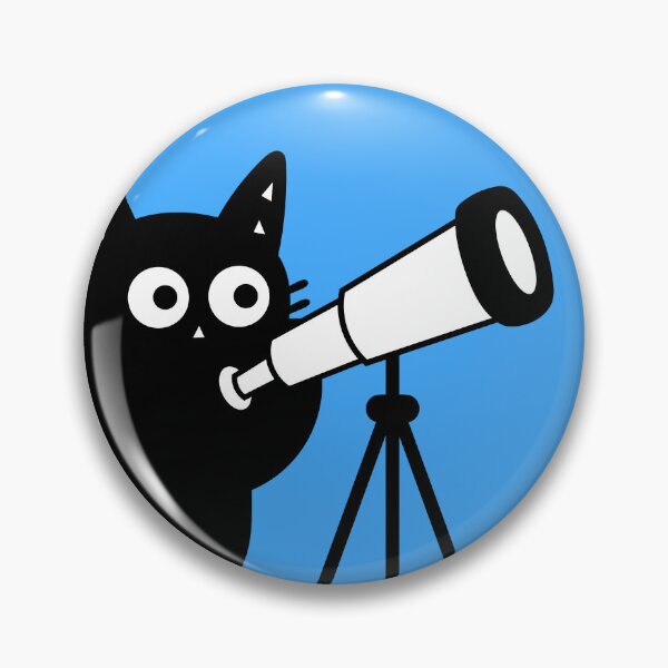 Item preview, Cute Cat Stargazing With Telescope Under The Stars Astronomy Space Kitty designed and sold by DibujandoPorfa.