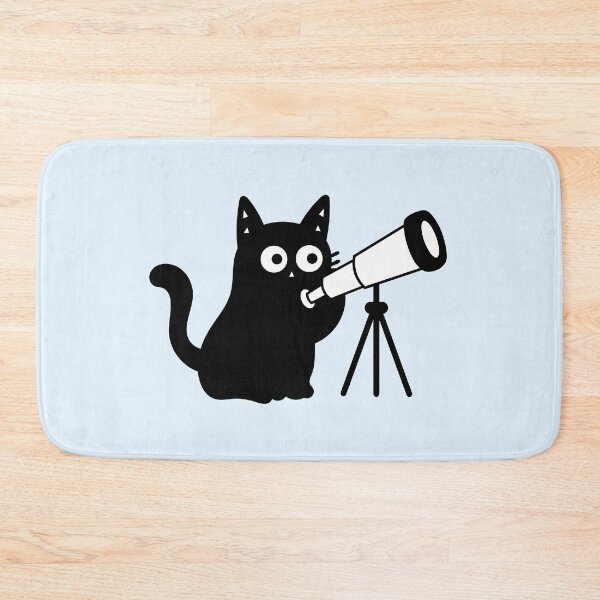 Item preview, Cute Cat Stargazing With Telescope Under The Stars Astronomy Space Kitty designed and sold by DibujandoPorfa.