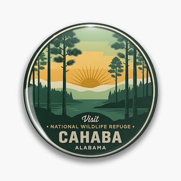 Item preview, Cahaba Refuge Longleaf Pines Alabama Sticker designed and sold by DetourDgn.