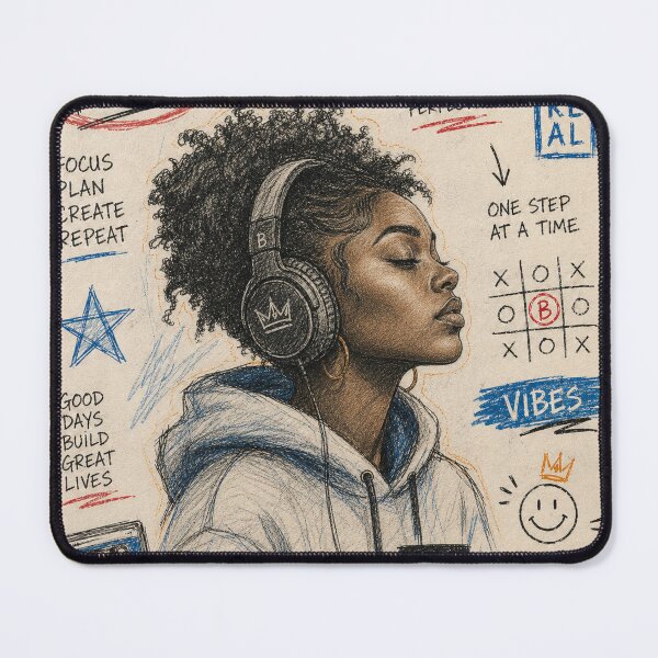 Item preview, Be Real Not Perfect – Tattooed Sketchbook Girl designed and sold by Boreal Apparel.
