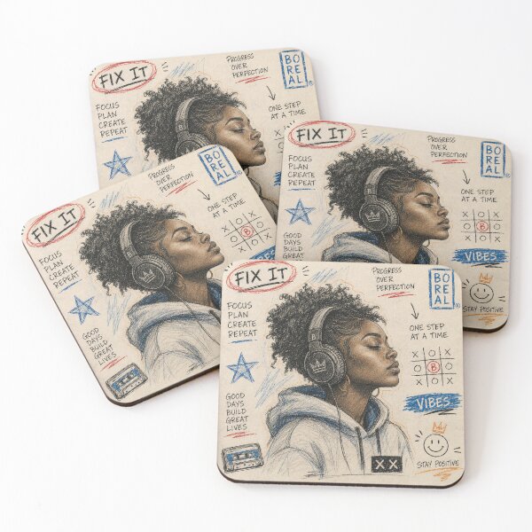 Item preview, Be Real Not Perfect – Tattooed Sketchbook Girl designed and sold by Boreal Apparel.