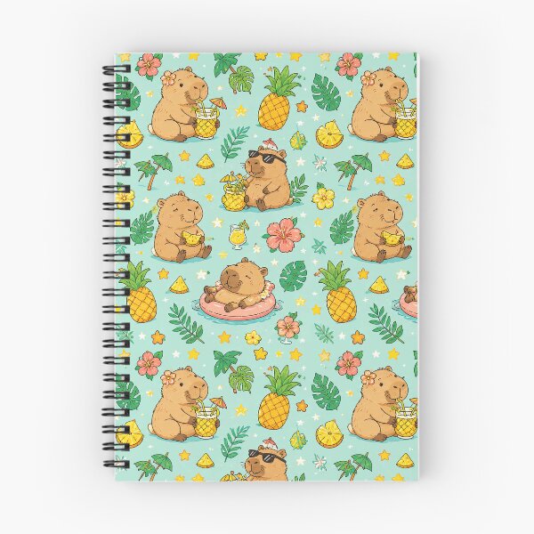 Item preview, Capybara Pineapple Tropical Pattern designed and sold by Soft Berry Studio.