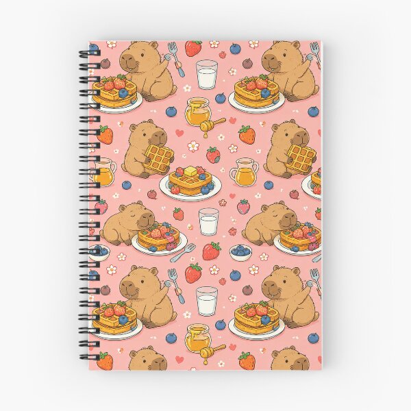 Item preview, Capybara Waffle Breakfast Pattern designed and sold by Soft Berry Studio.