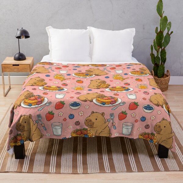 Item preview, Capybara Waffle Breakfast Pattern designed and sold by Soft Berry Studio.
