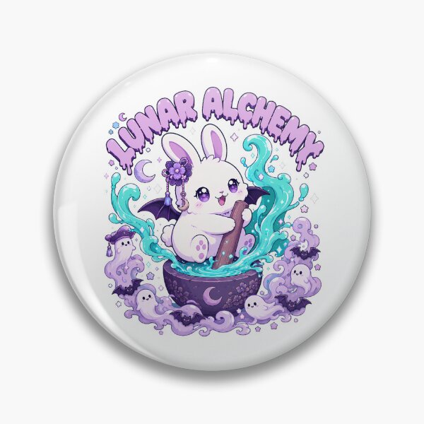 Item preview, Pastel Goth Witch Bunny Spooky Witchcraft Potion designed and sold by chattsuede.