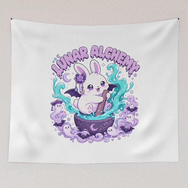 Item preview, Pastel Goth Witch Bunny Spooky Witchcraft Potion designed and sold by chattsuede.