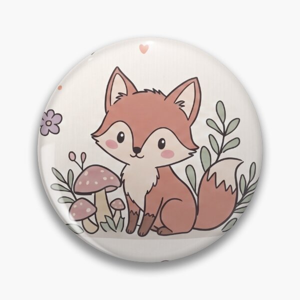 Item preview, Cute Cartoon Fox in Whimsical Forest Scene designed and sold by Divinedesignbydulce.