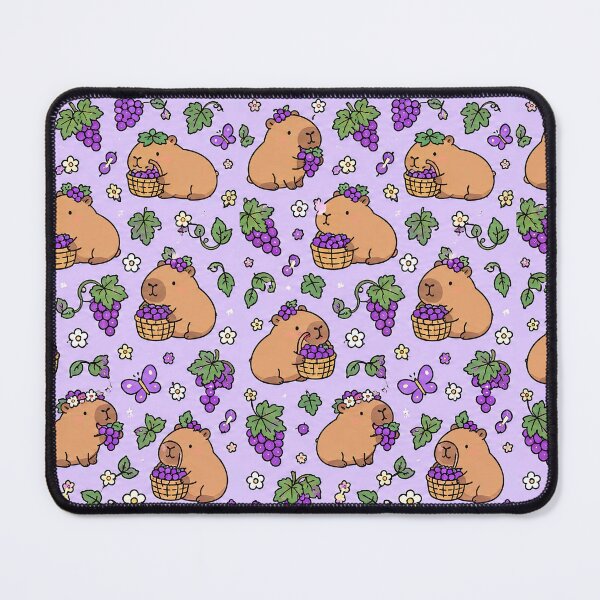Item preview, Capybara Grape Harvest Pattern designed and sold by Soft Berry Studio.