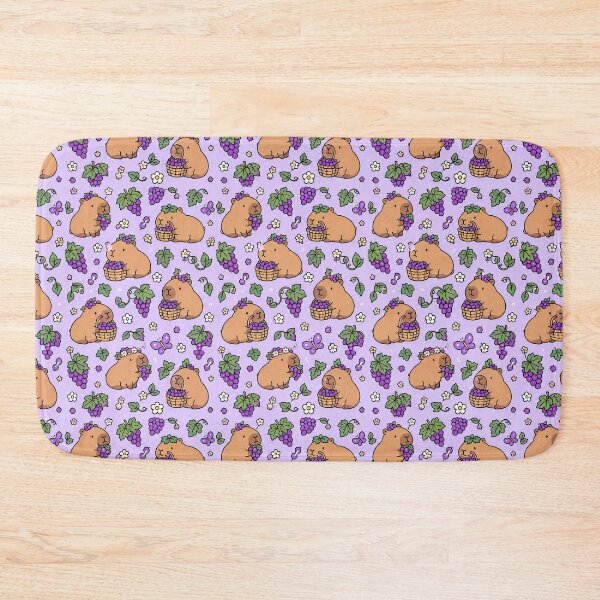 Item preview, Capybara Grape Harvest Pattern designed and sold by Soft Berry Studio.