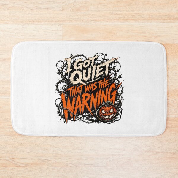 Item preview, Spooky Goth Quiet Warning Pumpkin Horror Quote designed and sold by chattsuede.