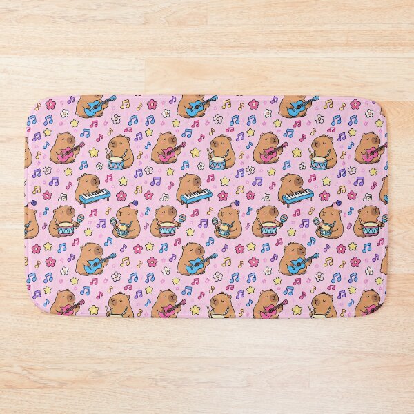 Item preview, Capybara Music Party Pattern designed and sold by Soft Berry Studio.