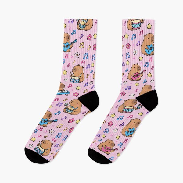 Item preview, Capybara Music Party Pattern designed and sold by Soft Berry Studio.