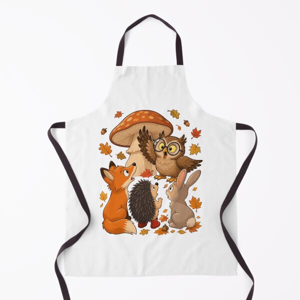 Item preview, Forest Friends Autumn Sticker — Owl, Fox, Hedgehog and Rabbit Around a Big Mushroom designed and sold by Krasnovaovaova.