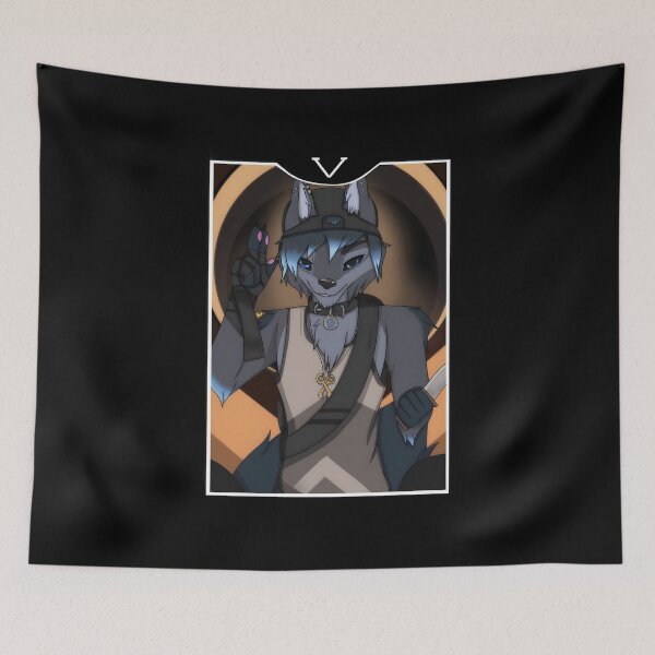 Item preview, Cool Wolf Character with Knife and Cap designed and sold by Catsi-Nook-Art.
