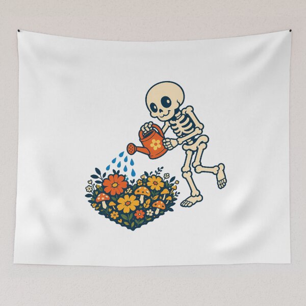 Item preview, Cottagecore Skeleton Flower Gardener Gothic Plant Lover designed and sold by chattsuede.