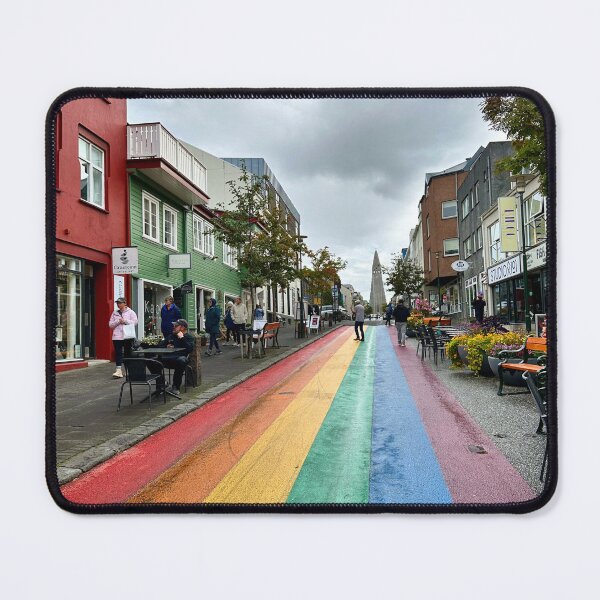 Item preview, Rainbow road in Reykjavík designed and sold by ClarissaFlora.