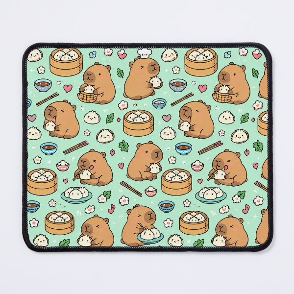Item preview, Capybara Dumpling Party Pattern designed and sold by Soft Berry Studio.