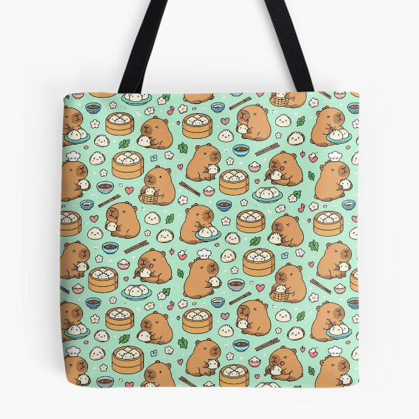 Item preview, Capybara Dumpling Party Pattern designed and sold by Soft Berry Studio.