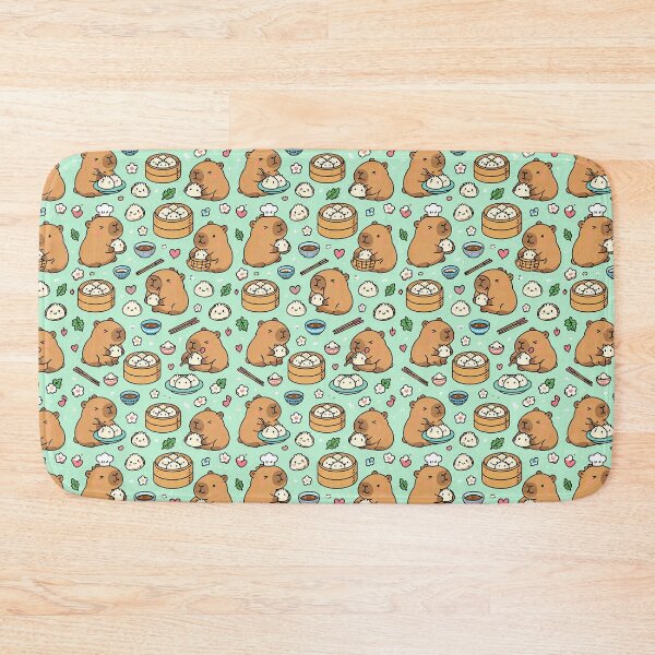 Item preview, Capybara Dumpling Party Pattern designed and sold by Soft Berry Studio.