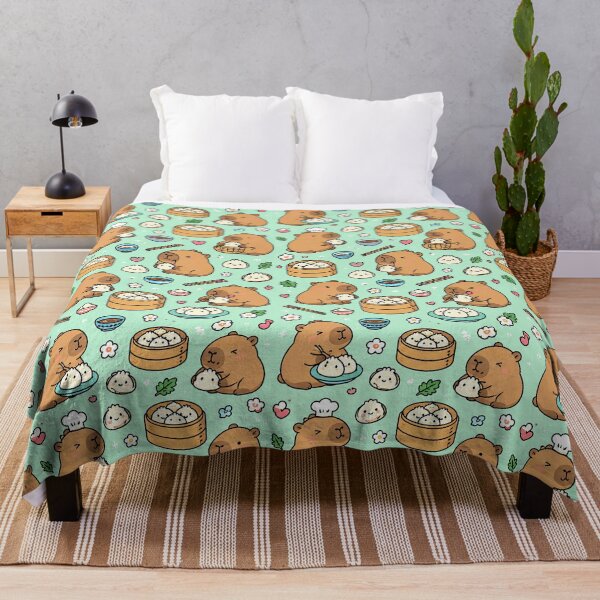 Item preview, Capybara Dumpling Party Pattern designed and sold by Soft Berry Studio.