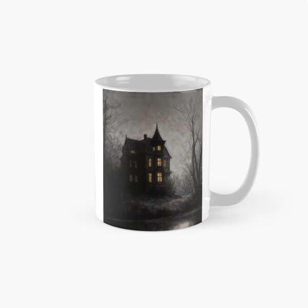 Item preview, Gothic Haunted House In Mist At Dusk Painting designed and sold by DarkHolyQueen.