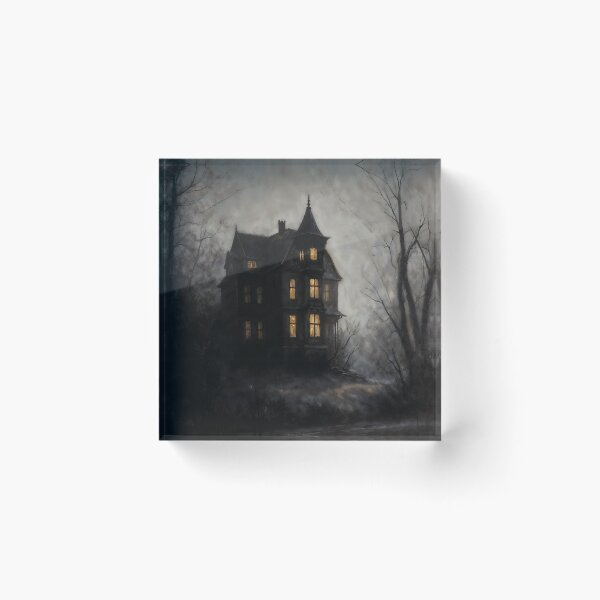 Item preview, Gothic Haunted House In Mist At Dusk Painting designed and sold by DarkHolyQueen.