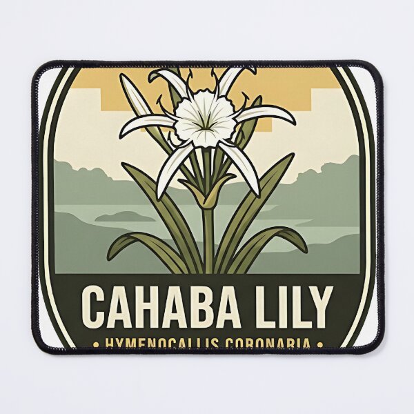 Item preview, Cahaba Lily Botanical Alabama Refuge Sticker designed and sold by DetourDgn.