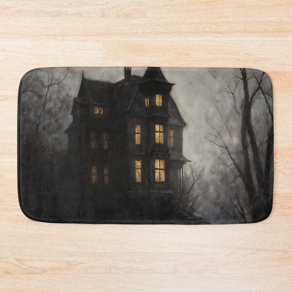 Item preview, Gothic Haunted House In Mist At Dusk Painting designed and sold by DarkHolyQueen.