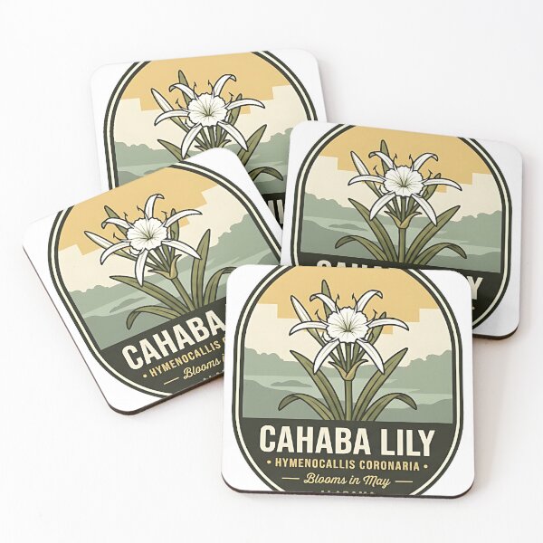 Item preview, Cahaba Lily Botanical Alabama Refuge Sticker designed and sold by DetourDgn.