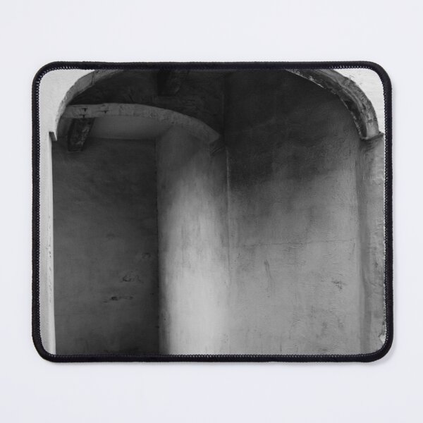 Item preview, Quiet Old Arched Entrance And Narrow Passageway In Moody Black And White Architectural Texture designed and sold by Nmallia.