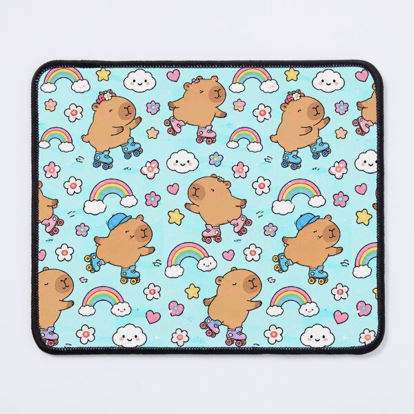 Item preview, Capybara Roller Skating Pattern designed and sold by Soft Berry Studio.