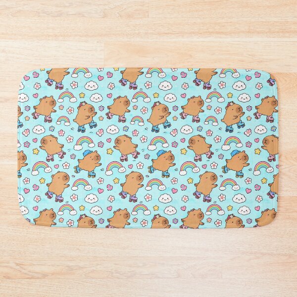 Item preview, Capybara Roller Skating Pattern designed and sold by Soft Berry Studio.