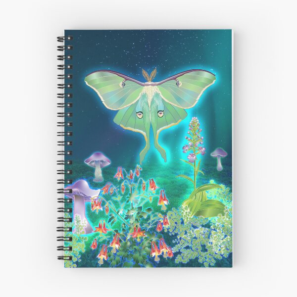 Item preview, Luna Moth, Columbine, Mushrooms, Fringed Orchid Moonscape designed and sold by Jedi-Artist.