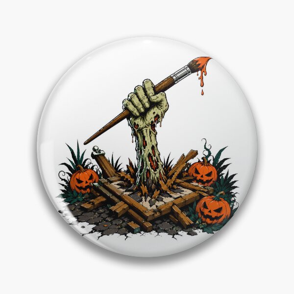 Item preview, Zombie Painter Halloween Paintbrush Creepy Spooky Craft designed and sold by chattsuede.