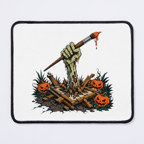 Item preview, Zombie Painter Halloween Paintbrush Creepy Spooky Craft designed and sold by chattsuede.