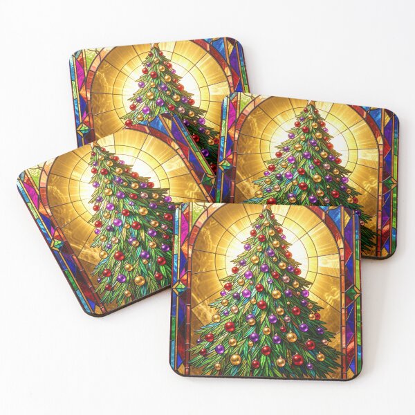 Item preview, Christmas Tree Stained Glass Window Holiday  designed and sold by pinkal.