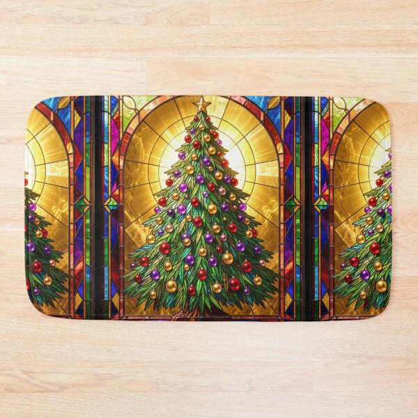 Item preview, Christmas Tree Stained Glass Window Holiday  designed and sold by pinkal.