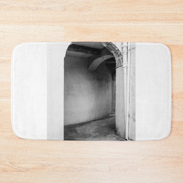Item preview, Quiet Old Arched Entrance And Narrow Passageway In Moody Black And White Architectural Texture designed and sold by Nmallia.