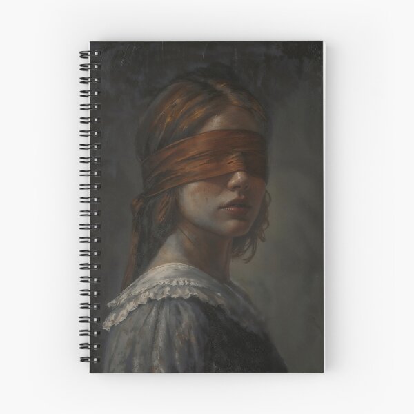 Item preview, Gothic Blindfolded Woman Portrait In Shadows Painting designed and sold by DarkHolyQueen.