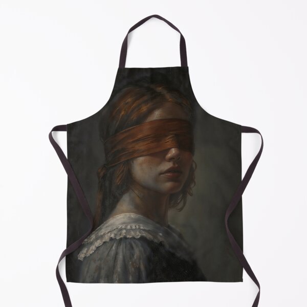 Item preview, Gothic Blindfolded Woman Portrait In Shadows Painting designed and sold by DarkHolyQueen.