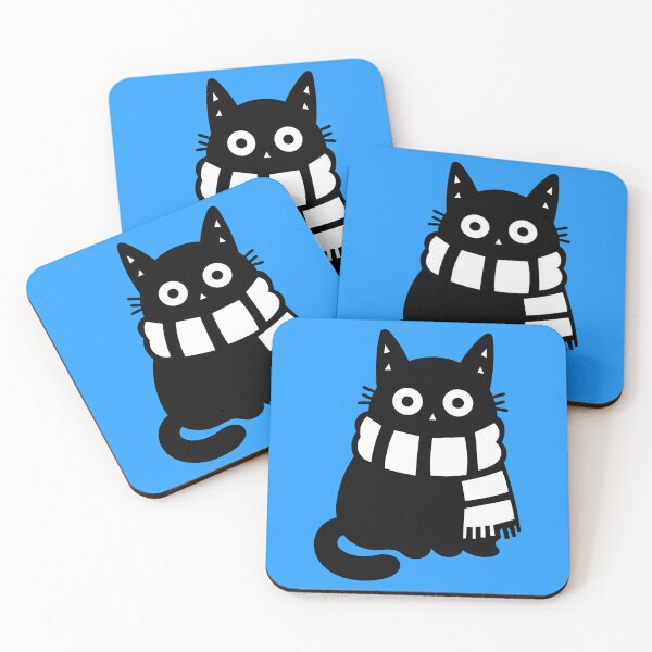 Item preview, Cute Cat Wearing Scarf Cozy Winter Kitty Cold Weather Adorable Cat designed and sold by DibujandoPorfa.
