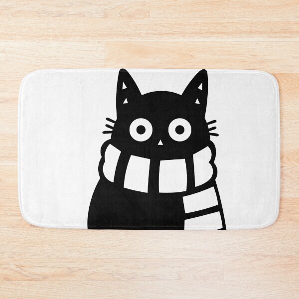 Item preview, Cute Cat Wearing Scarf Cozy Winter Kitty Cold Weather Adorable Cat designed and sold by DibujandoPorfa.
