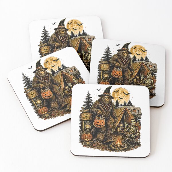 Item preview, Halloween Bigfoot Pumpkin Forest Sasquatch designed and sold by Rahamkshop.