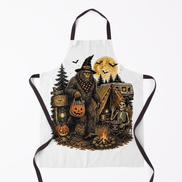 Item preview, Halloween Bigfoot Pumpkin Forest Sasquatch designed and sold by Rahamkshop.